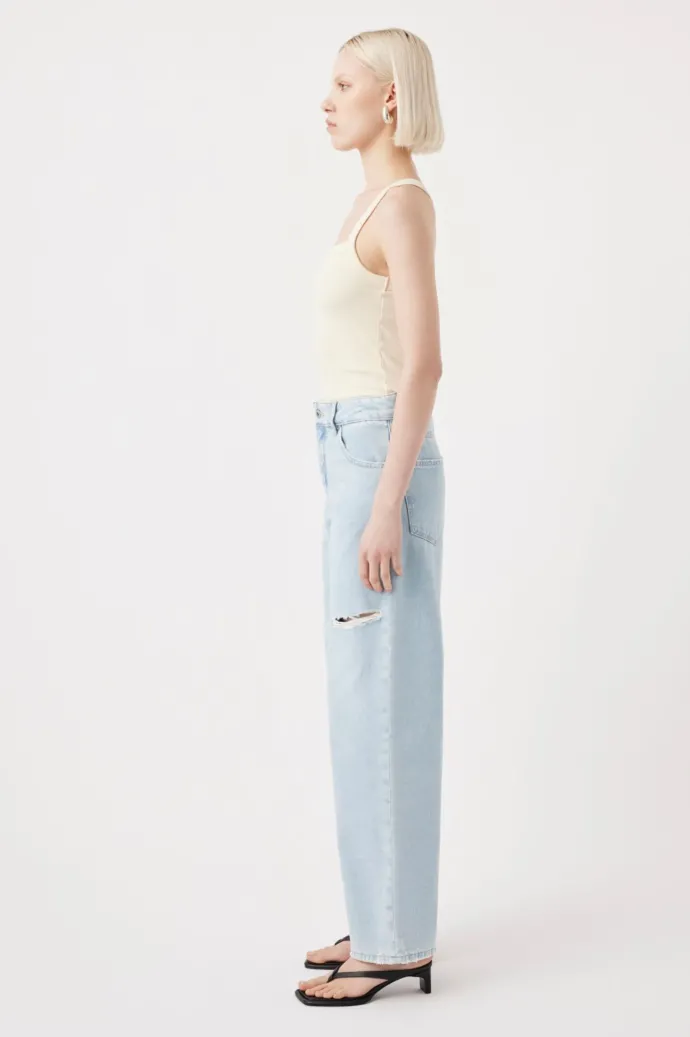 Outland Denim - Avril Low Slouchy Wide Jean - Serenity