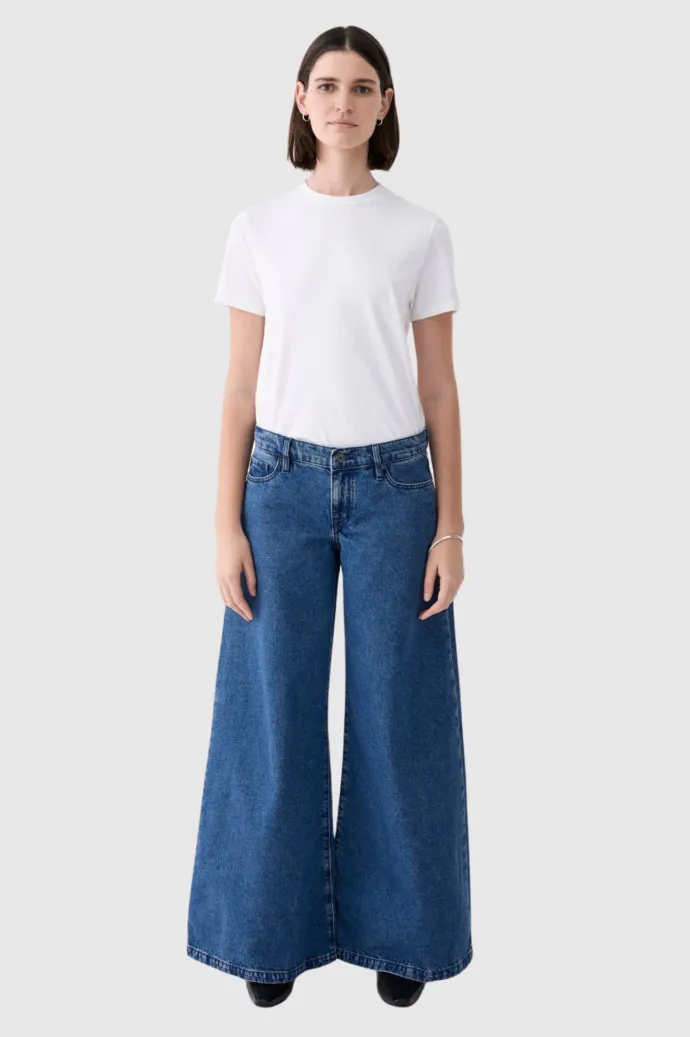 Outland Denim - Cayley Mid Wide Jean - Dusk