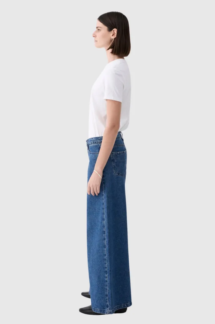 Outland Denim - Cayley Mid Wide Jean - Dusk