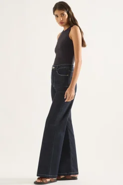 Outland Denim - Ellie High Wide Leg Jean - Rinse