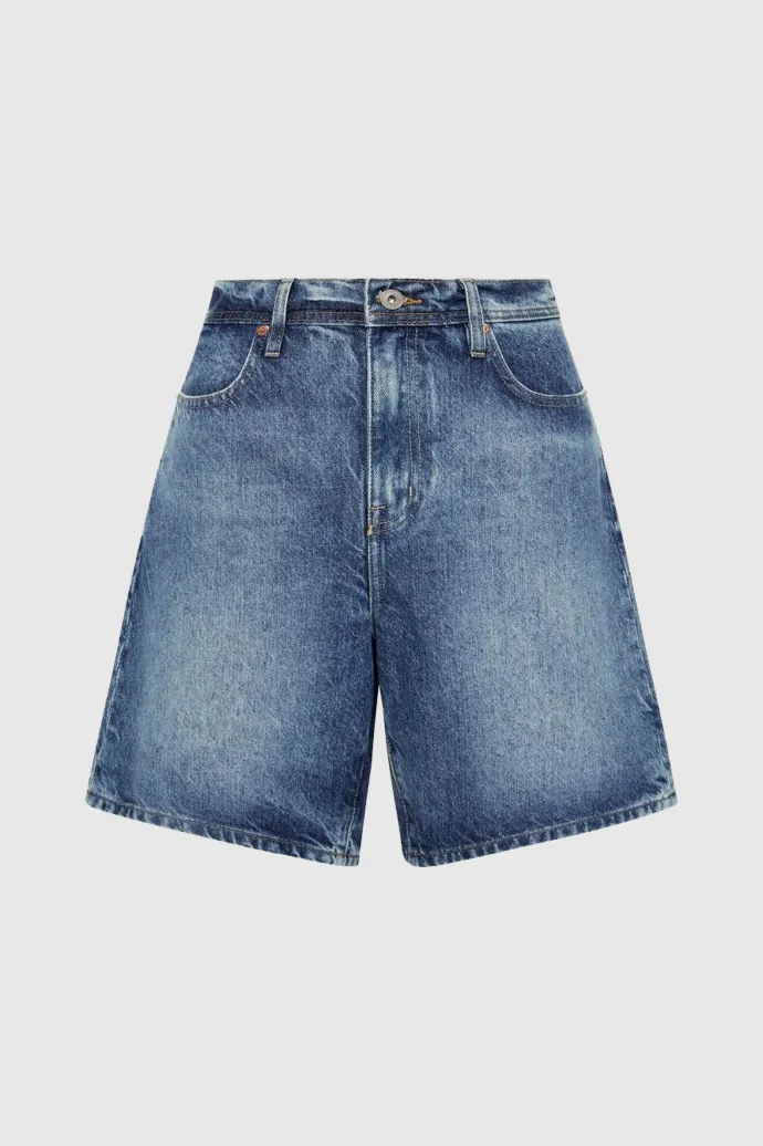 Outland Denim - Harry High Relaxed Short - Aged Blue