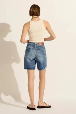 Outland Denim - Harry High Relaxed Short - Aged Blue
