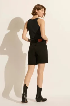 Outland Denim - Harry High Relaxed Short - Aged Black