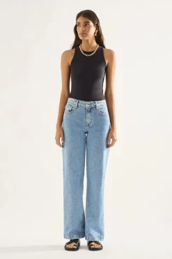 Outland Denim - Ren High Flare Jeans - Ezra Blue