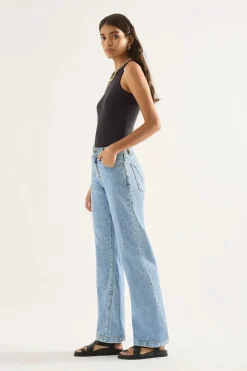 Outland Denim - Ren High Flare Jeans - Ezra Blue