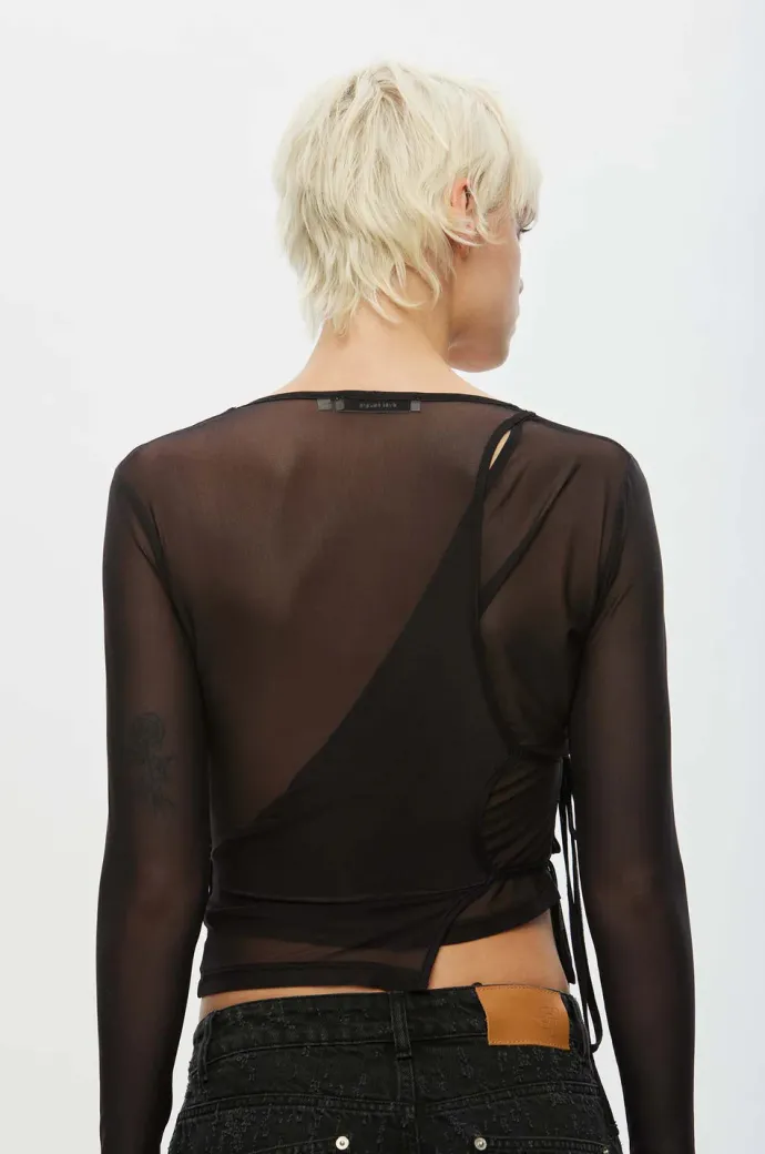 Oval Square - Christy Blouse - Black