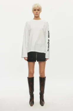 Oval Square - Select Ls Tee - White