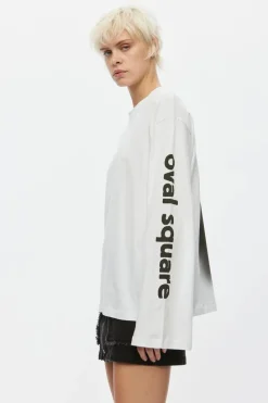 Oval Square - Select Ls Tee - White