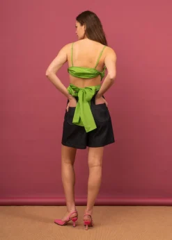 Penny Sage - Dalton Wrap Top - Kiwifruit