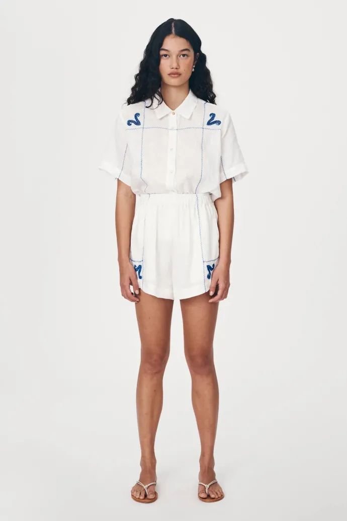 ROWIE - Aries Linen Short -Bone