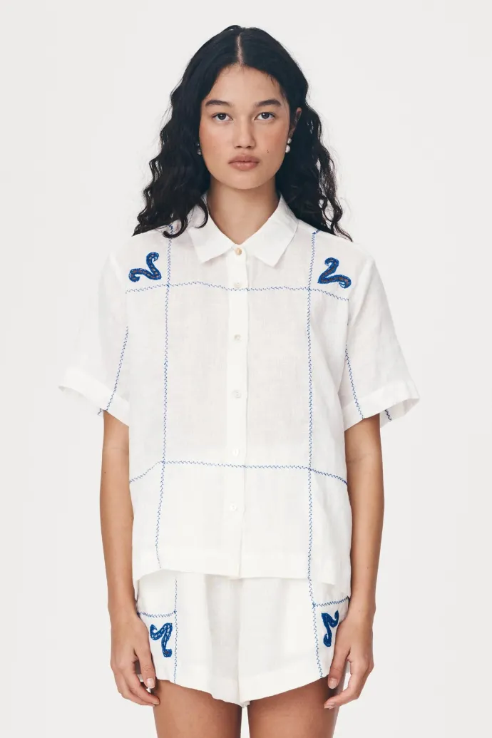 ROWIE - Aries Linen Short -Bone