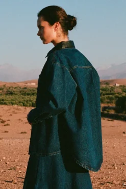ROWIE - Clancy Oversized Jacket - Classic Indigo
