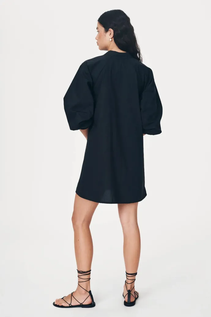 ROWIE - Eden Organic Mini Dress - Noir