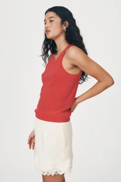 ROWIE - Hubert Knit Tank - Apple Red