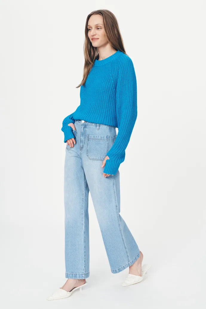 ROWIE - Jahmain Straight Jeans - Faded Blue