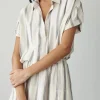 ROWIE - Juni Blouse - Natural & Black Stripe