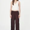ROWIE - Kaia Linen Straight Pants - Andorra
