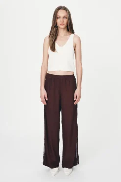 ROWIE - Kaia Linen Straight Pants - Andorra