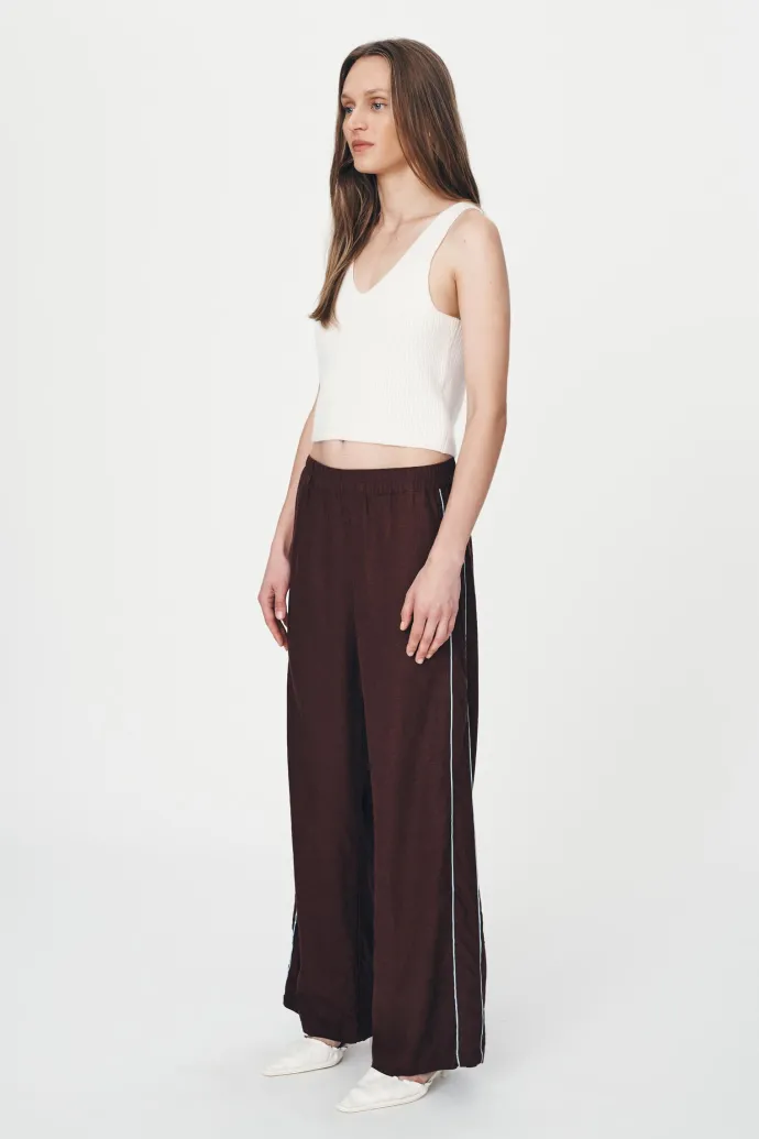 ROWIE - Kaia Linen Straight Pants - Andorra
