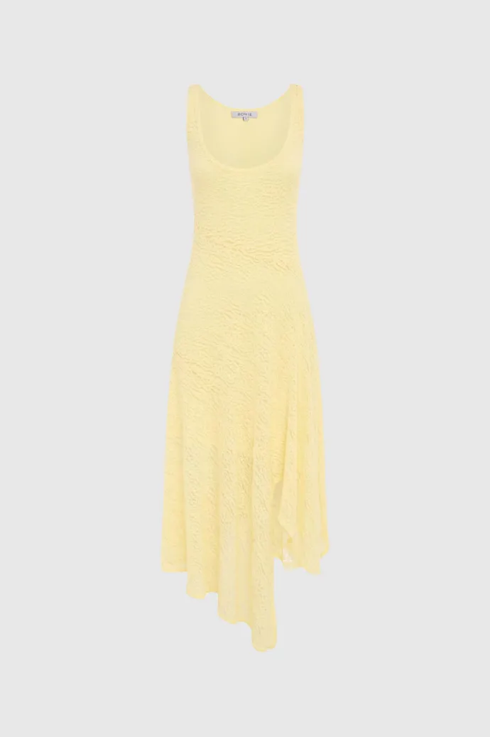 ROWIE - Lorna Lace Midi Dress - Lemon