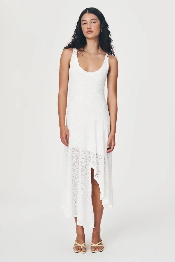 ROWIE - Lorna Lace Midi Dress - Bone
