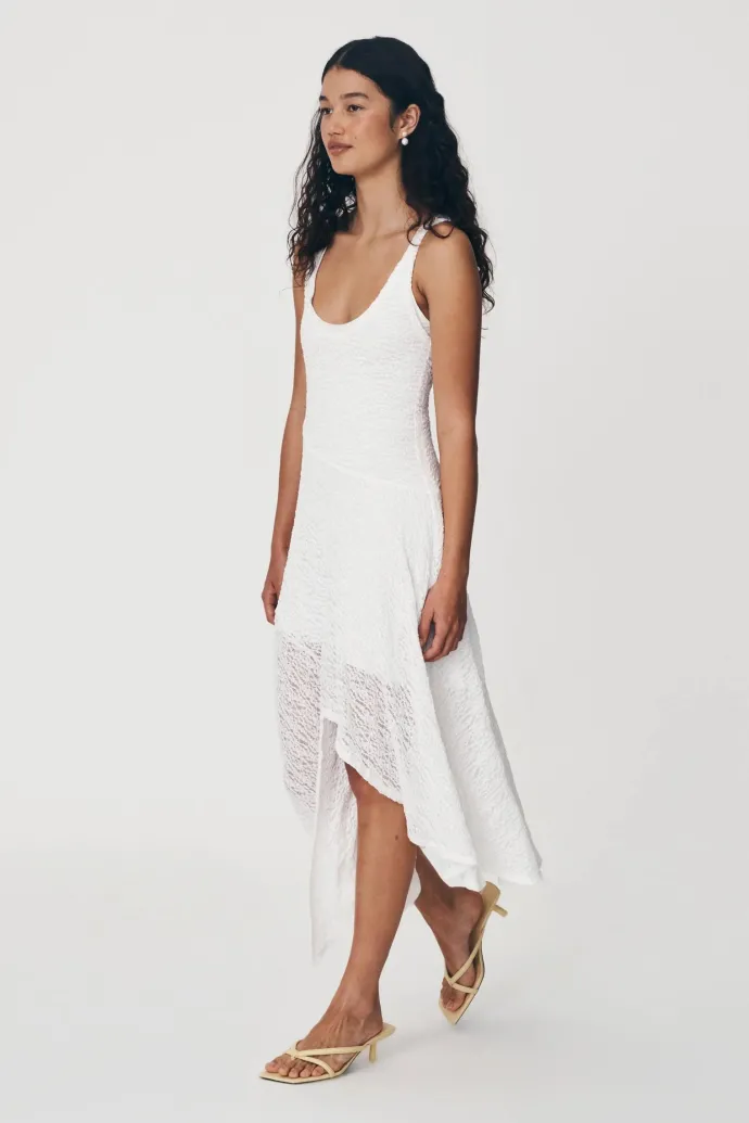 ROWIE - Lorna Lace Midi Dress - Bone