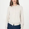 ROWIE - Maeve Merino Knit Cardigan - Oat Marle