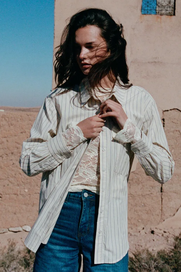 ROWIE - Ramona Stripe Long Sleeve Shirt - Heritage