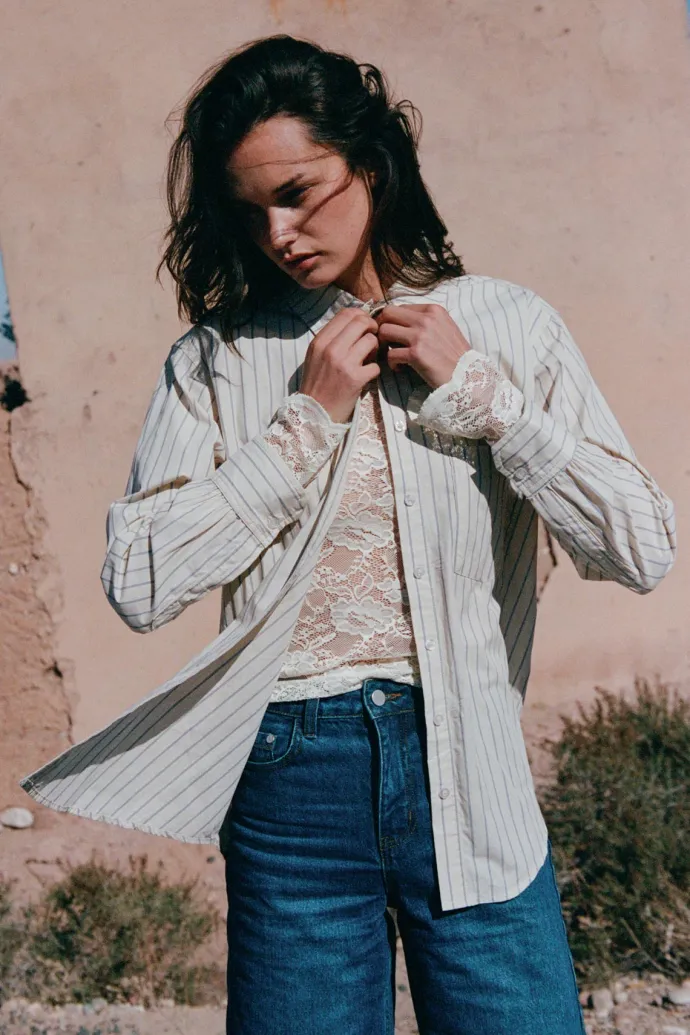 ROWIE - Ramona Stripe Long Sleeve Shirt - Heritage