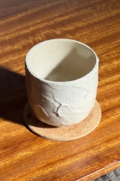 Slab Ceramics - Yunomi Cup- Cream Speckle