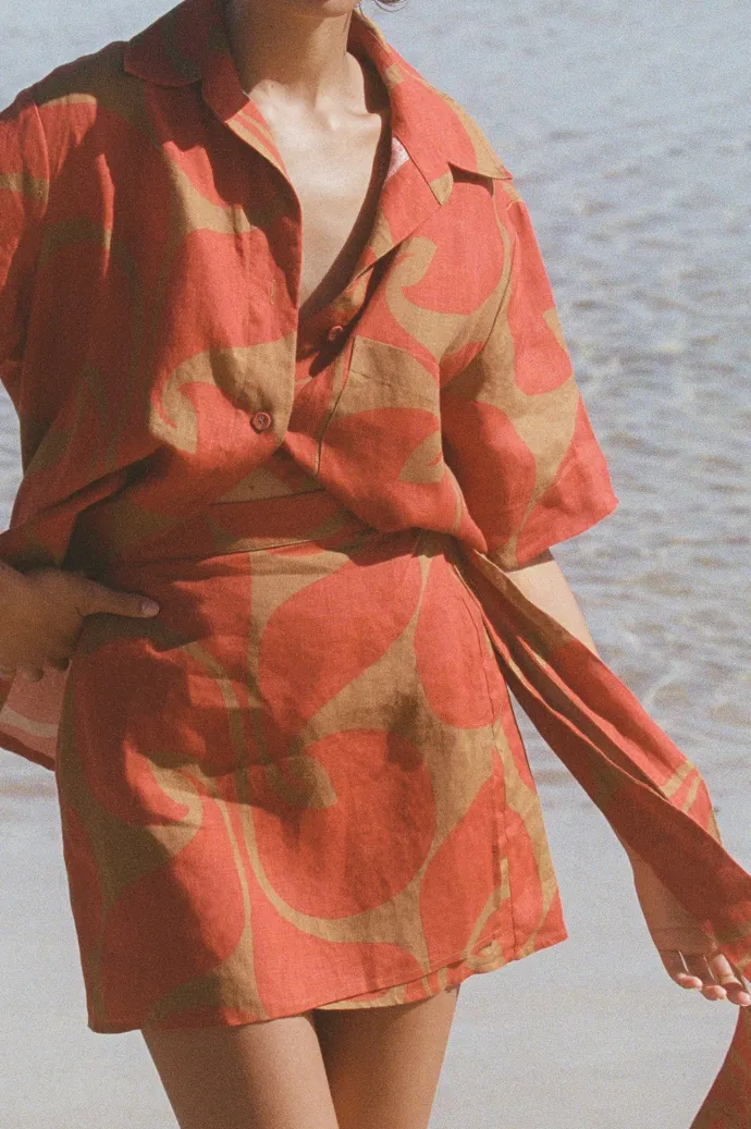 Soleil Soleil - Darcy Shirt - Wave Spice