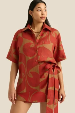 Soleil Soleil - Darcy Shirt - Wave Spice