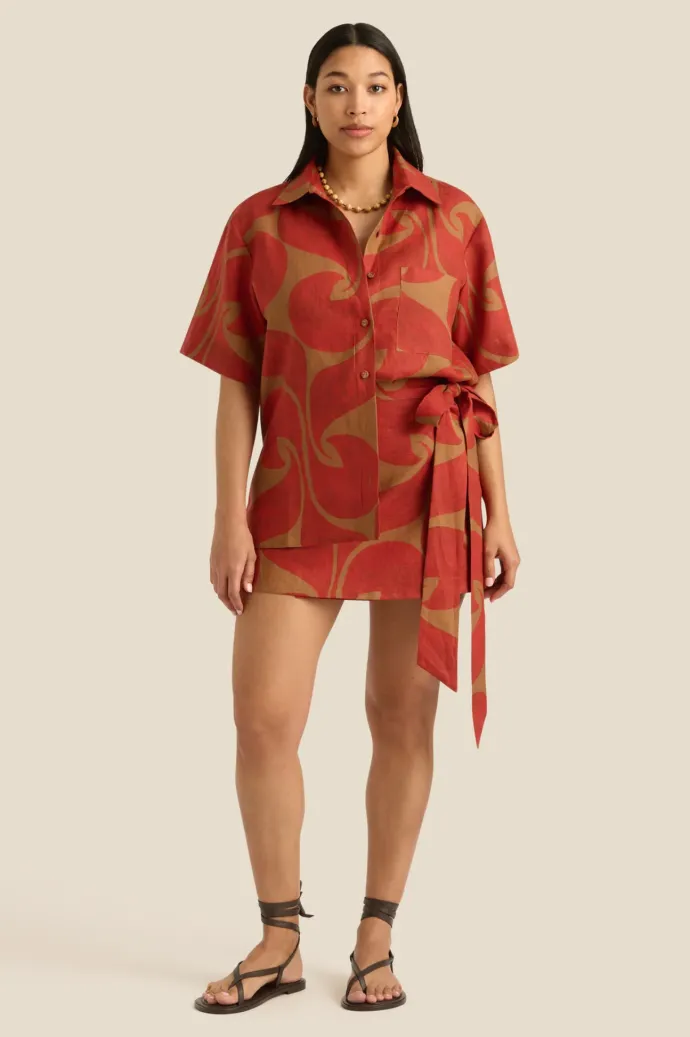 Soleil Soleil - Darcy Shirt - Wave Spice