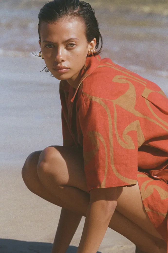 Soleil Soleil - Darcy Shirt - Wave Spice