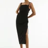 Third Form - Paradigm Tucked Midi Dress - Black