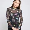 Twenty-Seven Names - Nothing But Net Top - Black Swirly Floral